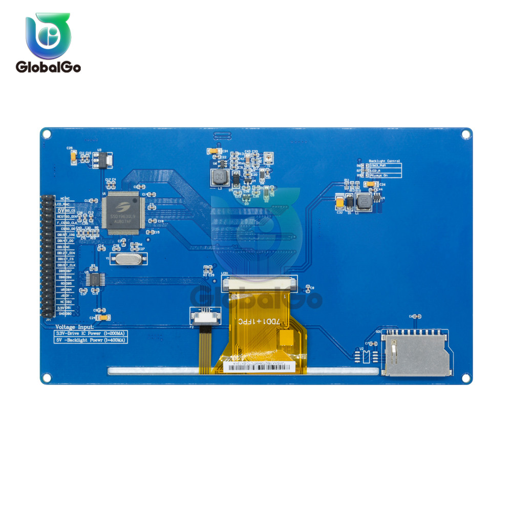 Ã‰cran LCD TFT numÃ©rique pour Ardu37, carte de commande, technologie SSD1963 PWM, AVR STM32 ARM 800*480 800 480, 7 pouces, 800x480 n° 4