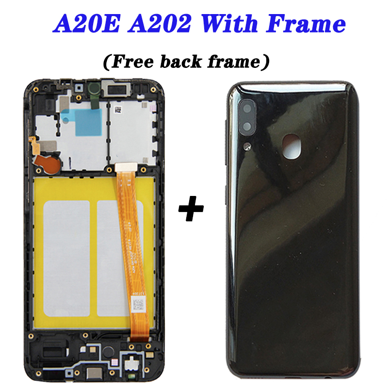 Bloc Ã©cran tactile LCD de remplacement, couverture arriÃ¨re gratuite, pour Samsung Galaxy A20e AAthA202F, original n° 5