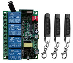 Commutateur intelligent sans fil, relais sans fil 4 canaux, tÃ©lÃ©commande RF, rÃ©cepteur + Ã©metteur, AC110V 220V 230V 10A 315/433 MHz 4CH 4 CH small picture n° 3