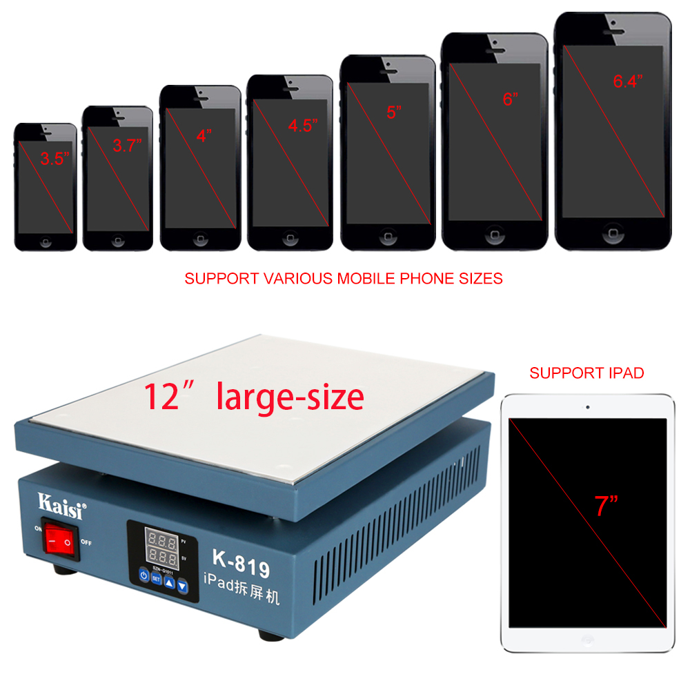 Plate-forme chauffante Ã  Ã©cran LCD 12 pouces, grande taille 28cm x 20cm, station de chauffage pour ISub, Ã©cran tactile LCD, machine de prÃ©chauffage et de sÃ©paration n° 2