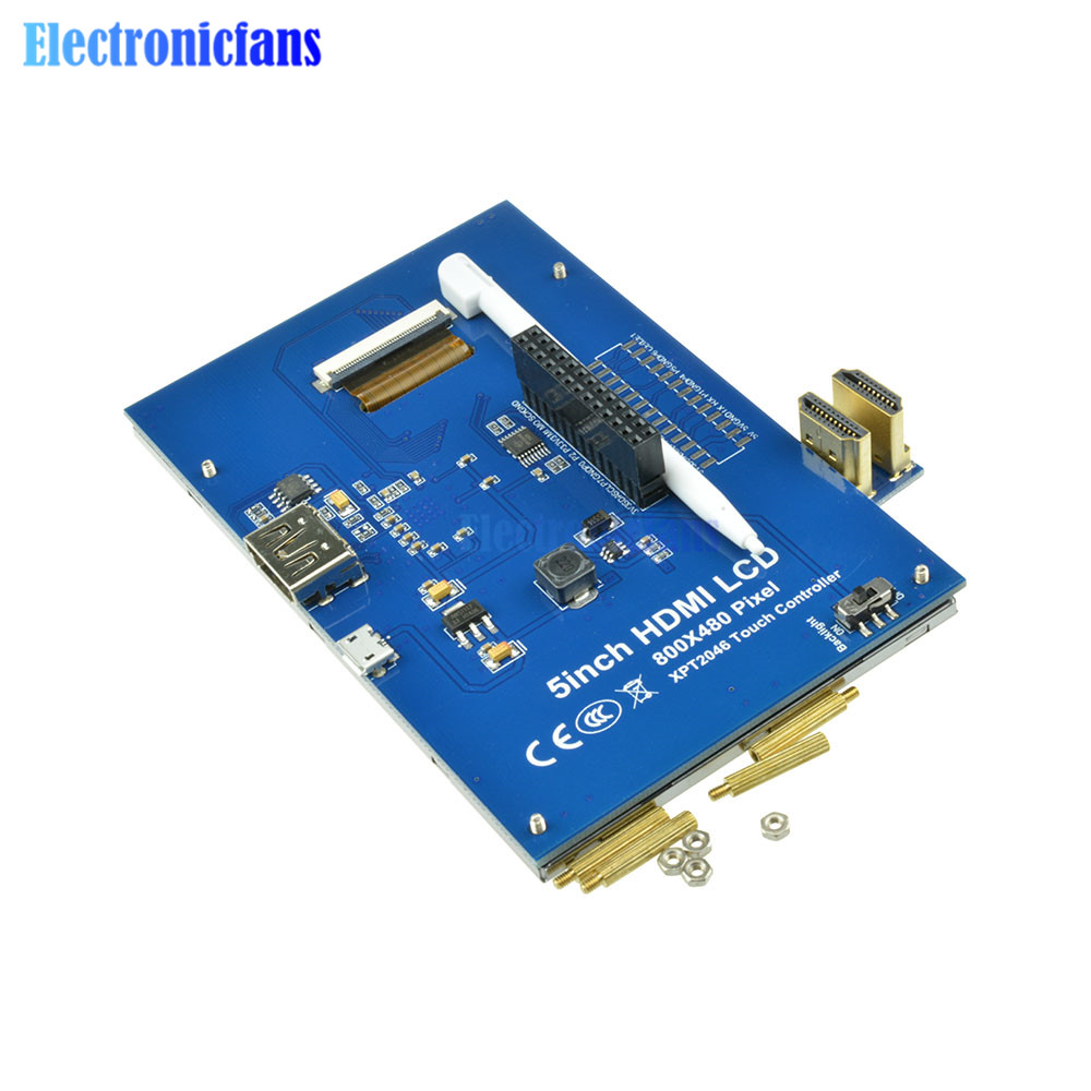 Ã‰cran tactile LCD TFT 5 pouces, 800x480, Module de protection pour Raspberry Pi Pi2 modÃ¨le B + A + n° 2