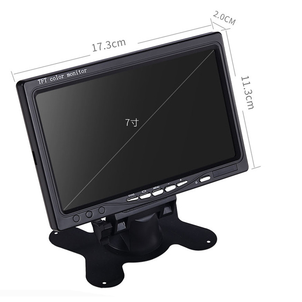 Moniteur de Voiture TFT LCD CCD HD NumÃ©rique 16:9, 7 Pouces, Ã‰cran 1024x600, EntrÃ©e VidÃ©o 2 Voies pour PaupiÃ¨res, CamÃ©ra de Rectransistors, DVD VCD n° 1