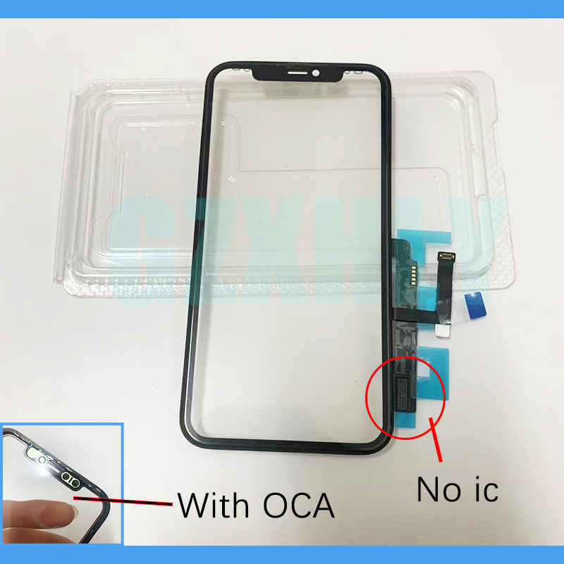 Nouveau verre d'Ã©cran tactile lcd TP + OCA pour Apple iPhone 11 Pro Max 12 mini, puce IC tactile originale nÃ©cessitant une rÃ©installation n° 2