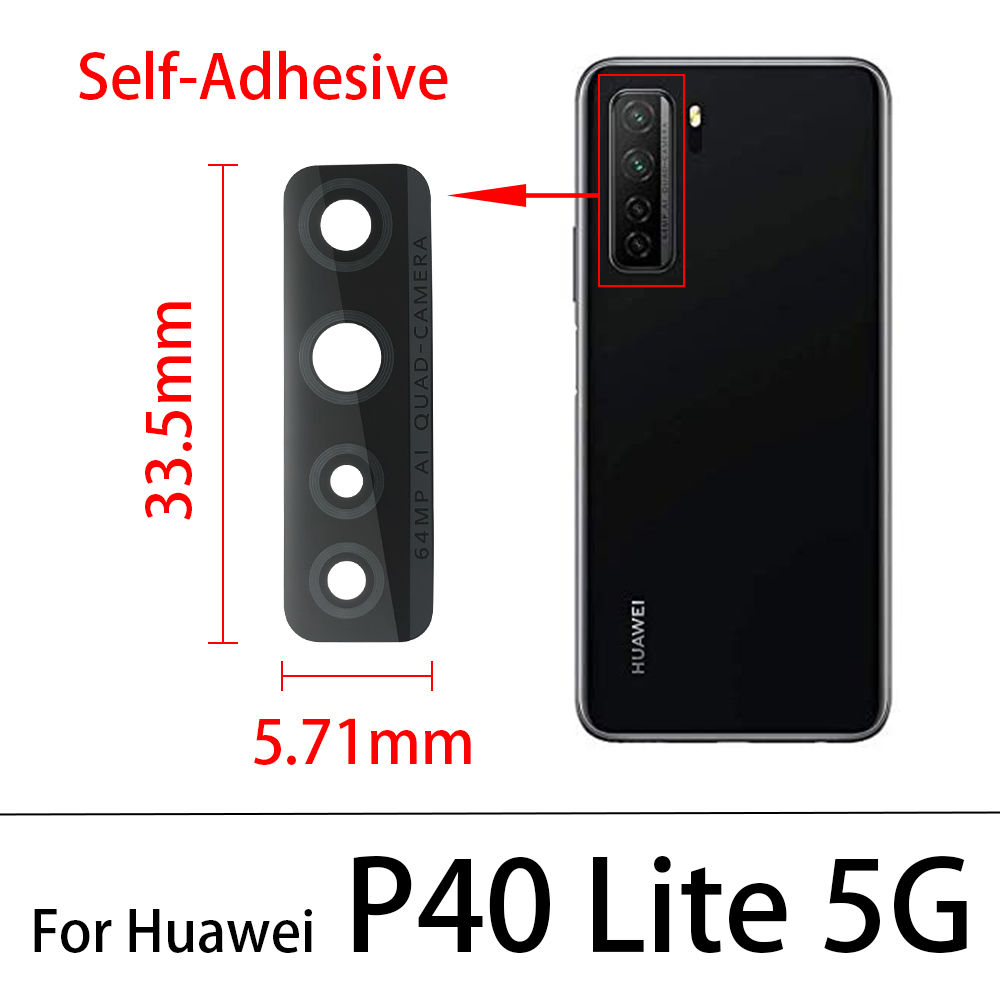 Objectif en verre de camÃ©ra arriÃ¨re d'origine avec autocollant, pour Huawei P30 P40 Lite 5G P30 P40 Pro, avec outil de rÃ©paration n° 6