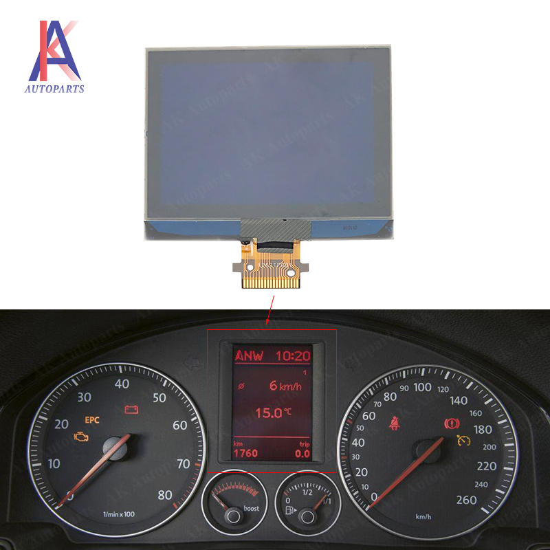 Ã‰cran LCD TingCluster pour rÃ©paration de pixels, VW Golf V MK5, Jetta Touran Passat EOS, modÃ¨le amÃ©ricain, carte Prada VDO n° 1