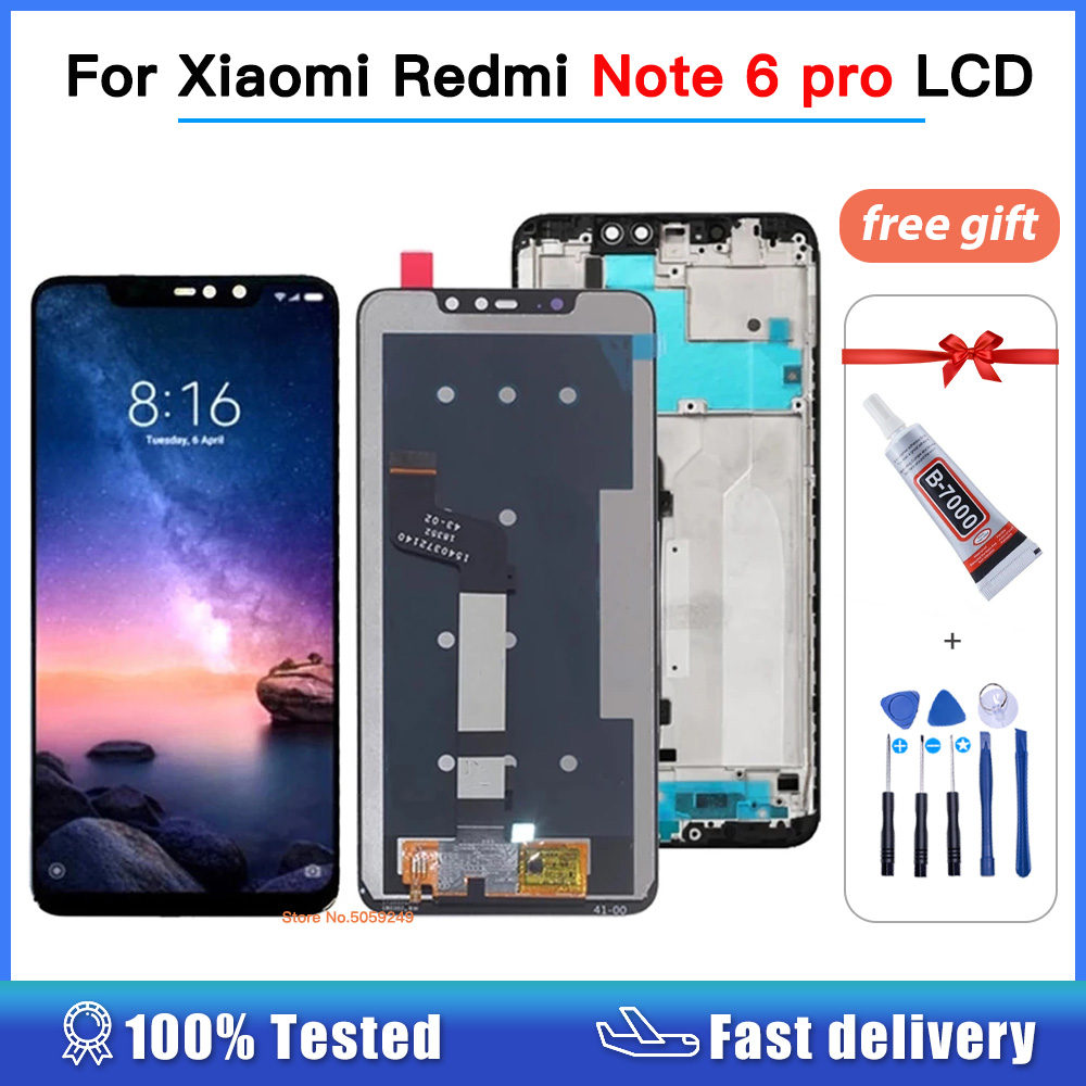 Ã‰cran tactile LCD de remplacement, pour Xiaomi Redmi Note 6 Pro, M1806E7TG, original n° 1