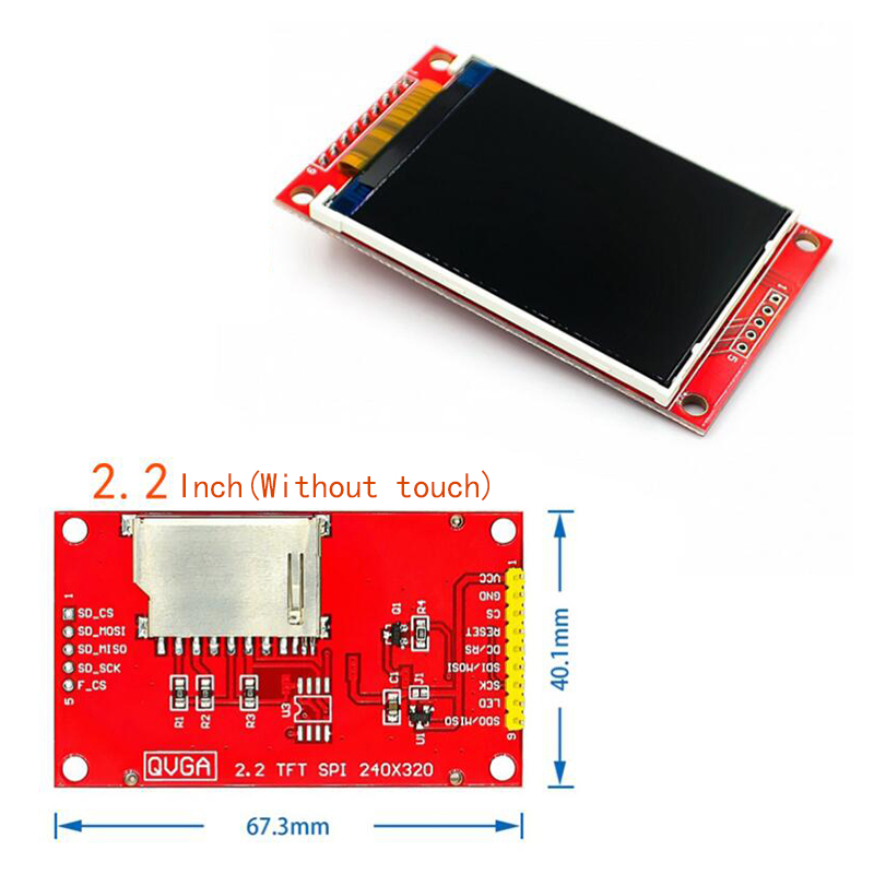 1.44/1.8/2.0/2.2/2.8 pouce TFT couleur Ã©cran LCD Module d'affichage lecteur ST7735 ILI9225 ILI9341 Interface SPI 128*128 240*320 n° 5