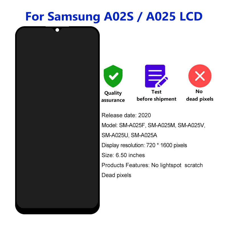 6.5 pour Samsung Galaxy A02S Ã©cran LCD A025 Ã©cran tactile HÃ©bergements eur pour Samsung SM-A025F SM-A025F/DS SM-A025G SM-A025M LCD partie n° 2