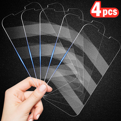 Protecteur d'Ã©cran pour IPhone, 4 piÃ¨ces, en verre trempÃ© Ã  petite encoche, pour modÃ¨les 7 8 X XR 6Plus XS Max 13 Mini Pro small picture n° 1