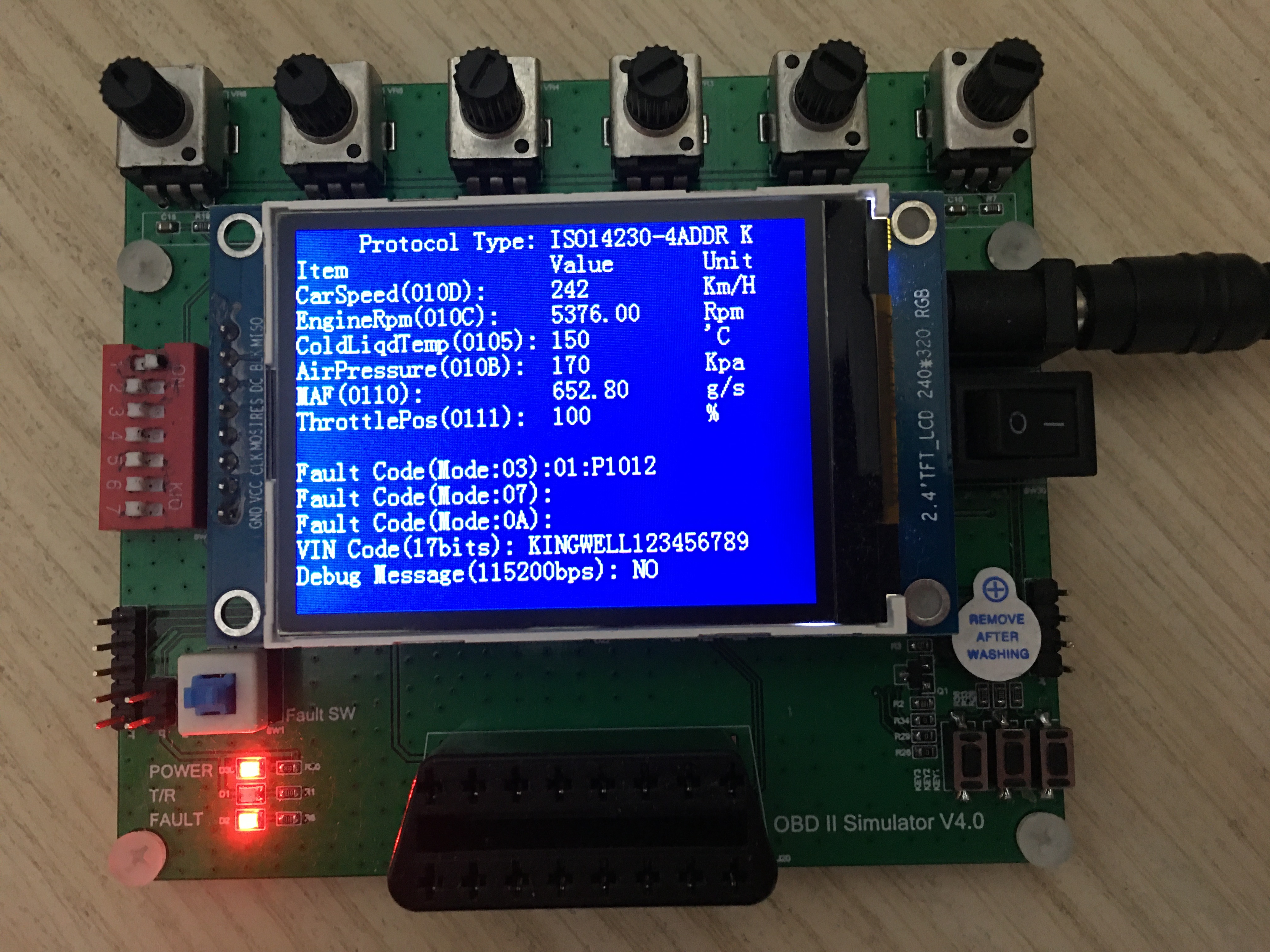 Simulateur de vÃ©hicule OBD, Ã©mulateur ECU, Ã©cran OLED de 0.96 pouces, prend en charge J1939 n° 1