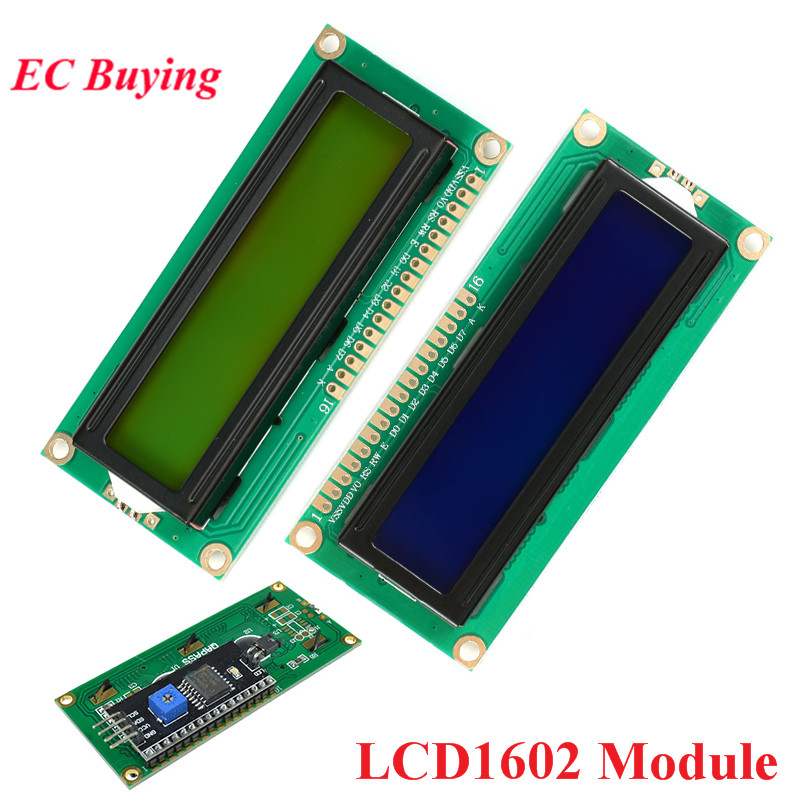 Plaque d'adaptation pour Ardu37, Ã©cran LCD Tech, bleu, jaune, vert, IIC, I2C, hospit1602, 1602A Display Tech, 16x2, 16x2, 5V, 1602 n° 1