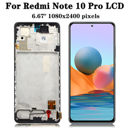 Ã‰cran tactile LCD avec cadre pour Xiaomi, remplacement d'affichage, Redmi Note 10 Pro, M210, verrerie 6G, 6.67 pouces, original small picture n° 2