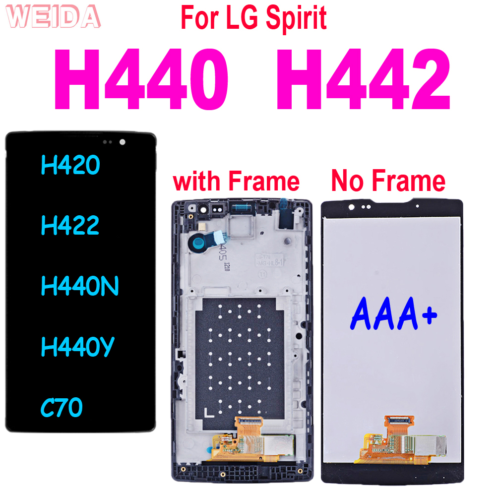Ensemble écran tactile LCD avec châssis, 4.7 pouces, pour LG Spirit H440 H442 H420 C70 H422 H440N H440Y n° 1