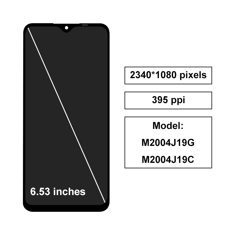 NumÃ©riseur d'Ã©cran tactile d'affichage Ã  cristaux liquides pour Xiaomi Redmi 9, piÃ¨ces de rechange d'assemblage, M2004J19G, 6.53 n° 2