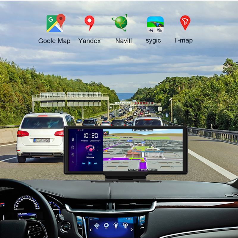 Prada-Enregistreur vidÃ©o de voiture avec grand Ã©cran, camÃ©ra 4G, navigation GPS, Android 10.26, enregistreur FHD 8.1 P ADAS, carte corÃ©enne gratuite, 1080 pouces n° 3
