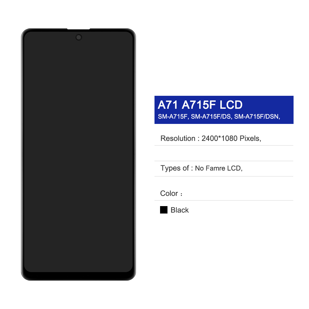 Ensemble Ã©cran tactile LCD avec chÃ¢ssis, pour Samsung Galaxy A71 A715 A715F A715W A715X, 100% testÃ© n° 2