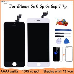 Ã‰cran tactile LCD en verre de haute qualitÃ©, pour iPhone 6 7 8 Plus 4 4S 5 5c 5s SE 6S, avec cadeaux gratuits small picture n° 1