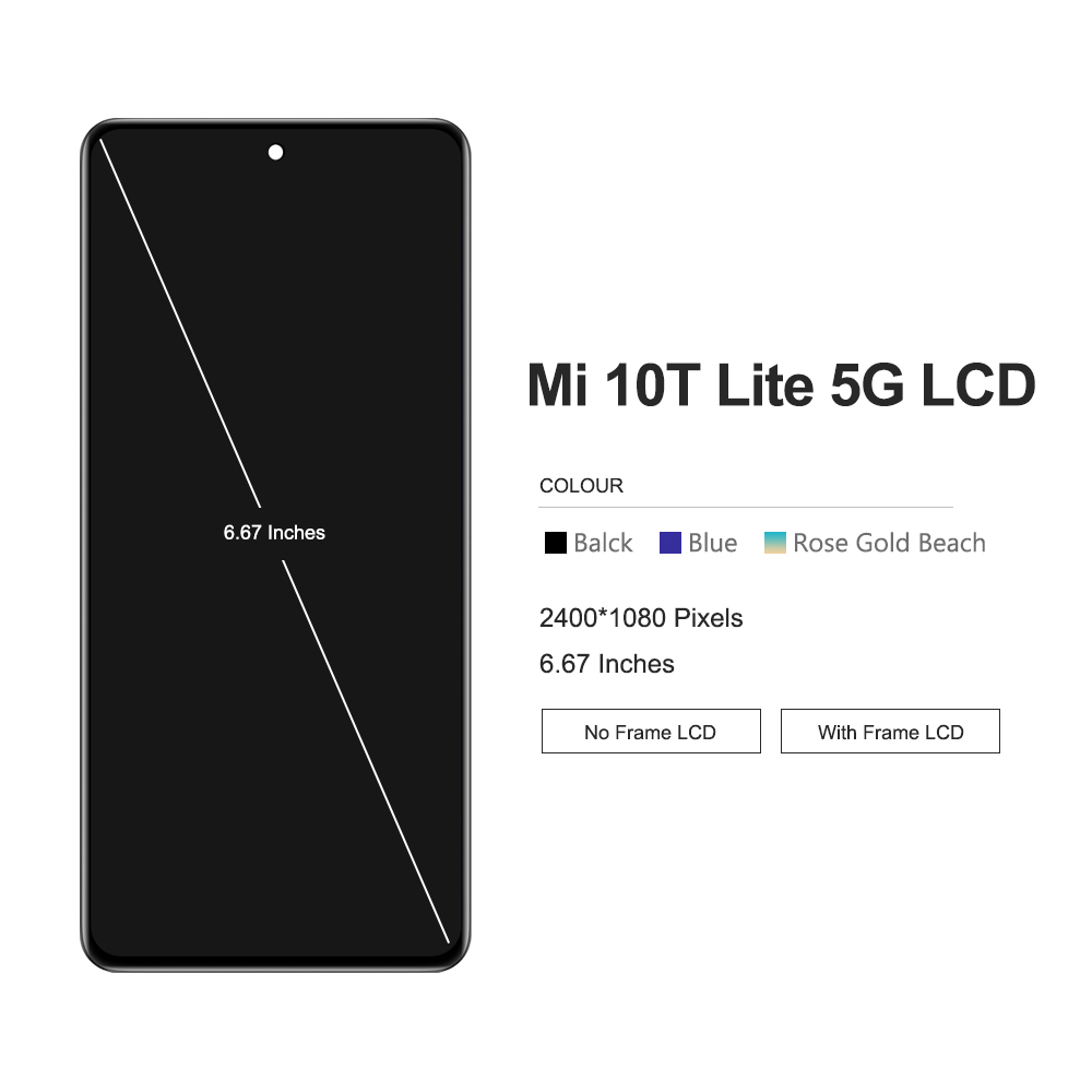 Ensemble Ã©cran tactile LCD de remplacement, 6.67 pouces, pour Xiaomi Mi 10T Lite 5G n° 2