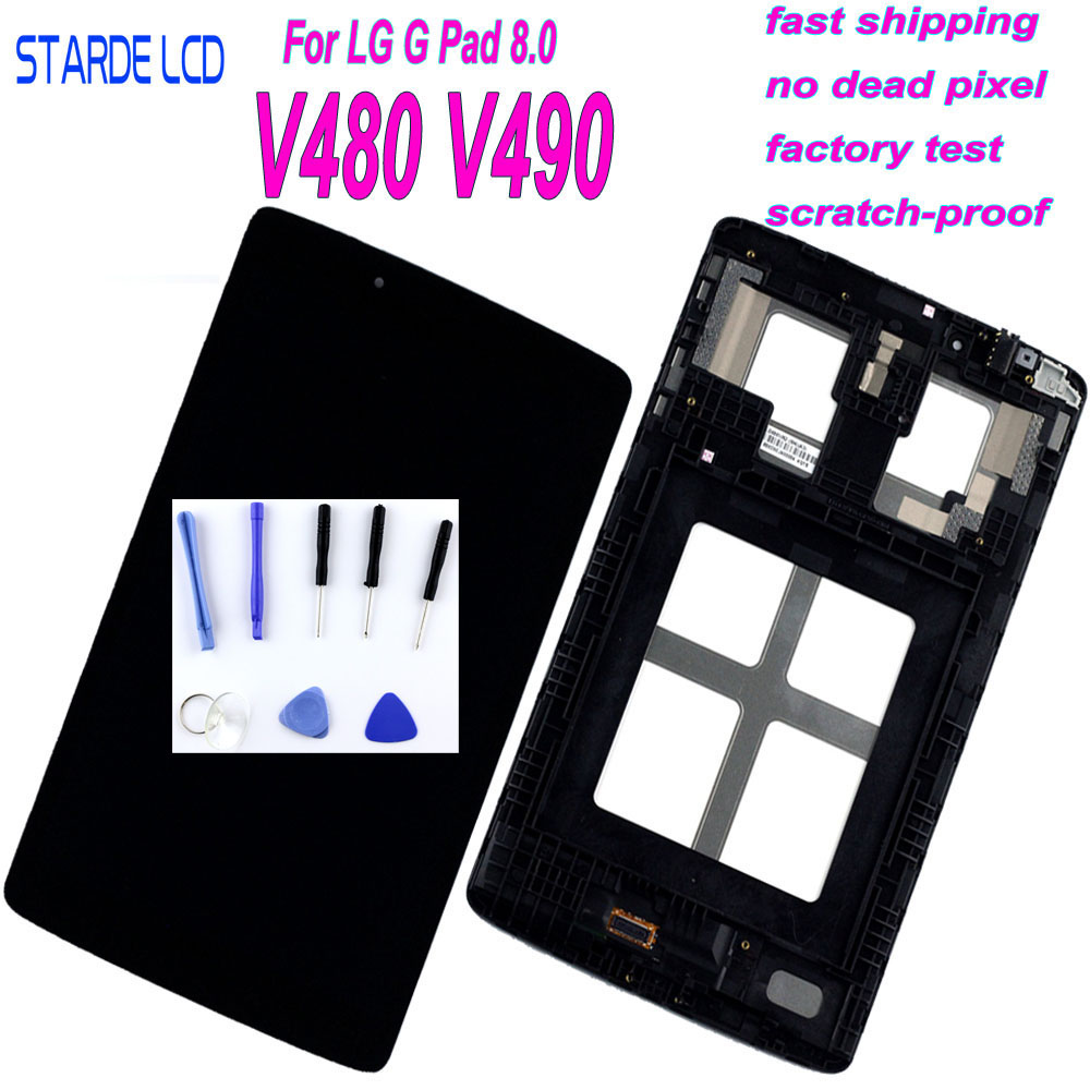 STARDE LCD pour LG G Pad F 8.0 V495 V496 LCD Ã©cran tactile numÃ©riseur assemblÃ©e avec cadre LD080WX2 (SM) (C1) avec outils gratuits n° 1