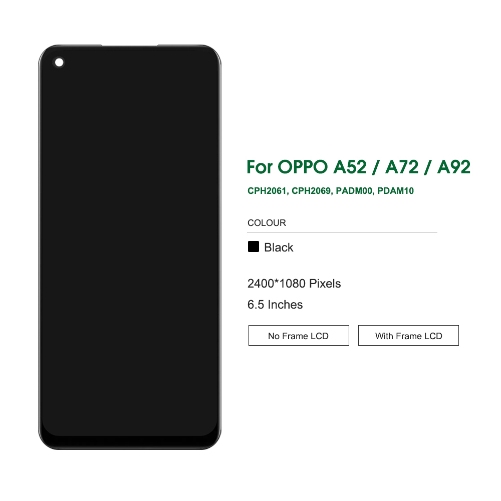 Ensemble Ã©cran tactile LCD de remplacement, avec chÃ¢ssis, pour Oppo A72 A92 A52 CPH2059 CPH2067 CPH2069, original n° 2