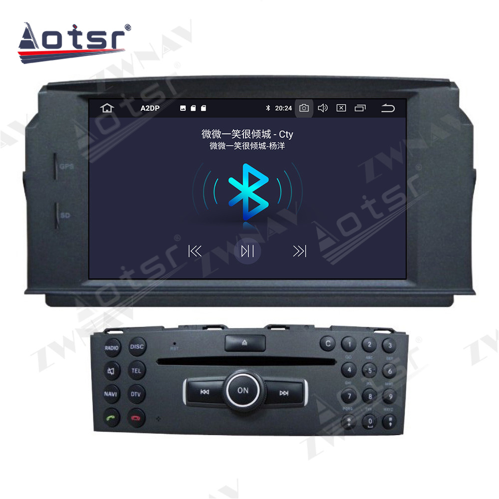 Autoradio pour Mercedes Benz Classe C, Navigation GPS, Android, Limitation DVD, Lecteur vidÃ©o, Carplay, Ã‰cran tactile, C180, C200, C230, W204 n° 2