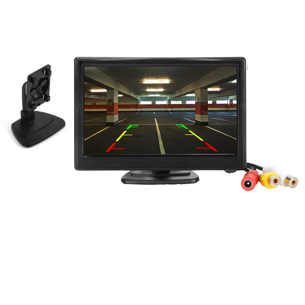 Moniteur de voiture numÃ©rique TFT LCD HD, entrÃ©e vidÃ©o bidirectionnelle pour barrage, camÃ©ra de recul, DVD, VCD, Ã©cran 16:9, 800x480, 5 pouces n° 4