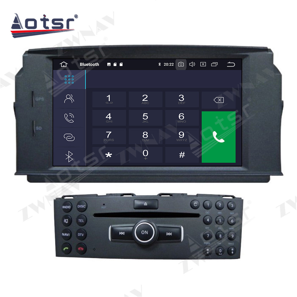 Autoradio pour Mercedes Benz Classe C, Navigation GPS, Android, Limitation DVD, Lecteur vidÃ©o, Carplay, Ã‰cran tactile, C180, C200, C230, W204 n° 3