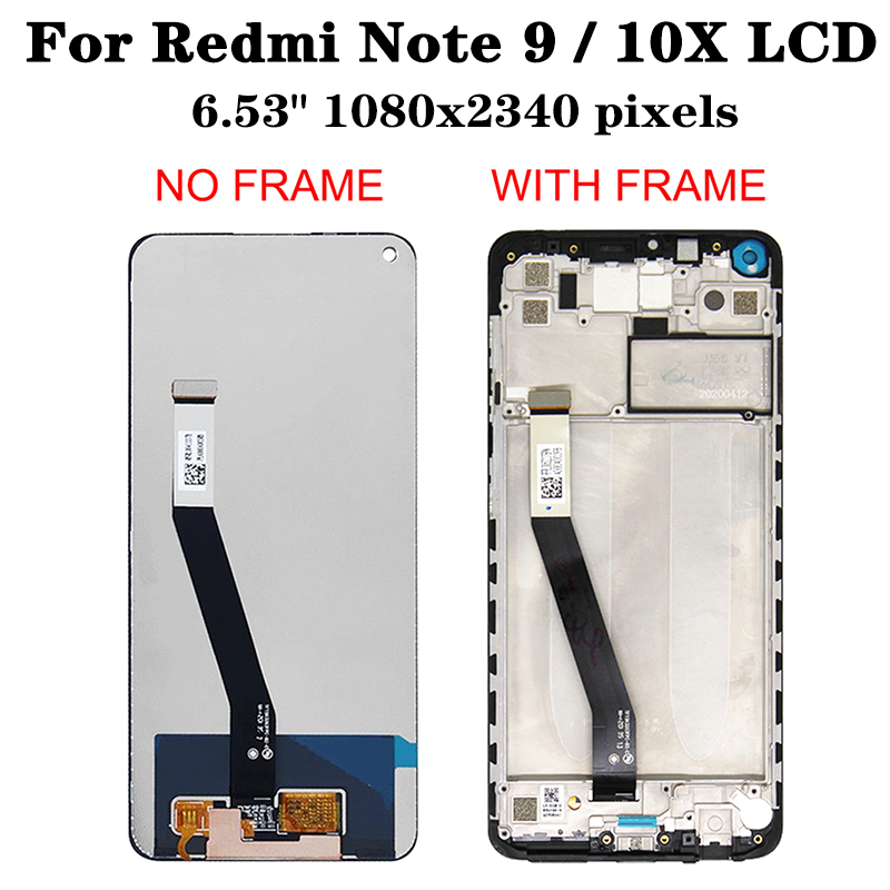 Ensemble Ã©cran tactile LCD de remplacement avec chÃ¢ssis, pour Xiaomi Redmi Note 9 10X 4G M2003J15SC, original n° 3