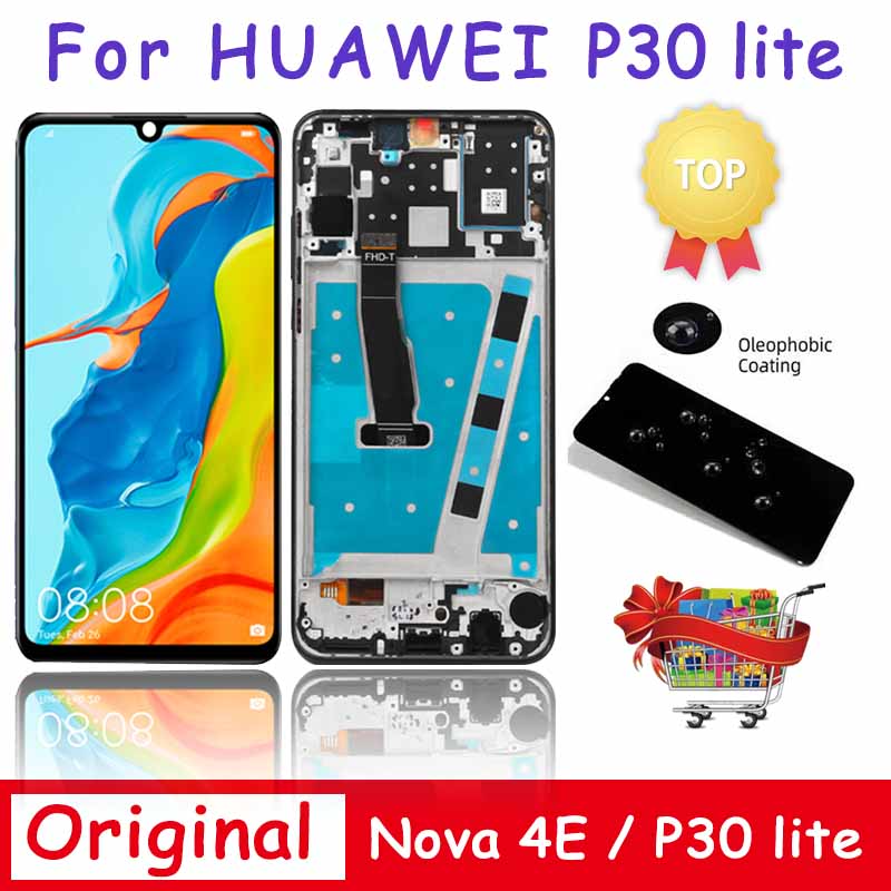 Original pour HUAWEI P30 Lite/Nova 4e MAR-LX1 LX2 AL01 LCD Ã©cran tactile HÃ©bergements eur assemblÃ©e avec cadre piÃ¨ces de rechange n° 1