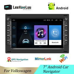 LeeKooLuu-Autoradio Android, Navigation GPS, Wifi, 2 Din, pour Voiture VW /Volkswagen, Faillite A POLO MK5 SHARAN JETTA MK4 CITI CHICO small picture n° 1