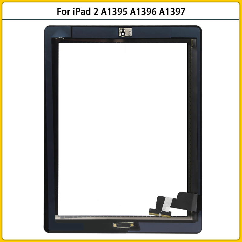 Pour iPad 2 A1395 A1396 A1397 Ã‰cran Tactile Digitizer Capteur Pour iPad 2 Ã‰cran Tactile LCD Avant En Verre ExtÃ©rieur Bouton Remplacer n° 3