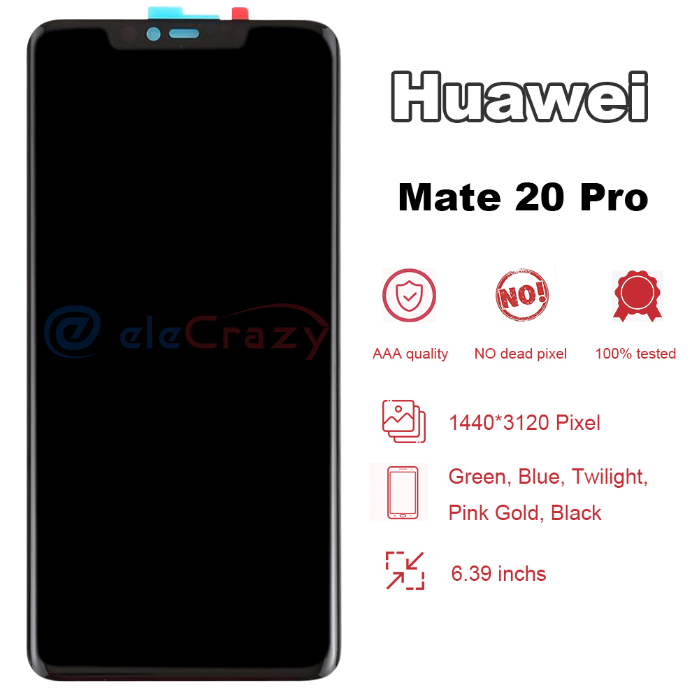 Ensemble Ã©cran tactile LCD AMOLED de remplacement avec chÃ¢ssis, 6.39 pouces, pour Huawei Mate 20 Pro, 100% testÃ©, Original n° 2
