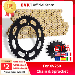 CVK un Kit de roue de disque de pignon de chaÃ®ne avant et arriÃ¨re pour accessoires de moto Yamaha XV250 XV 250