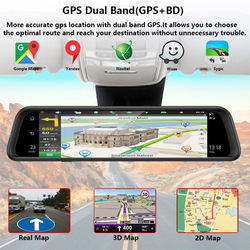 RÃ©troviseur de voiture avec enregistreur vidÃ©o 360 Â°, 4 canaux, 12 pouces, 4G, Android Auto DVR, ADAS, WiFi, camÃ©ras de navigation GPS, tableau de bord 1080P small picture n° 2