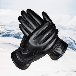 Bagressions DENIM-Gants en peau de mouton pour homme, mitaines de conduite, cuir vÃ©ritable, Ã©cran tactile, chaud, mode hivernale, livraison gratuite small picture n° 2