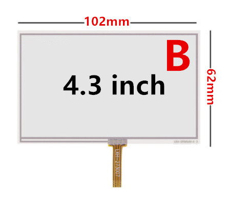 Panneau d'Ã©cran tactile numÃ©riseur Ã  rÃ©sistance universelle 4.3/5 pouces, verre pour Navigation GPS MP3 piÃ¨ces de rechange n° 5