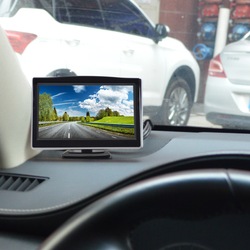 Ã‰cran de voiture avec camÃ©ra de recul, Ã©cran de voiture TFT LCD, Ã©cran de document pour DVR TV, vision HD, capteurs de stationnement en marche arriÃ¨re, radar, 4.3 pouces, 5 pouces small picture n° 4