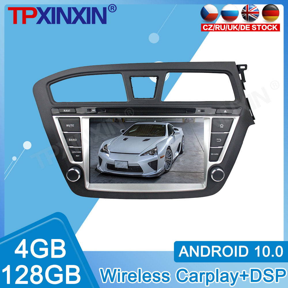 Autoradio Android 10, lecteur multimÃ©dia Ã  Ã©cran tactile IPS, avec systÃ¨me de Navigation GPS, Carplay, DSP, pour Hyundai I20 n° 1