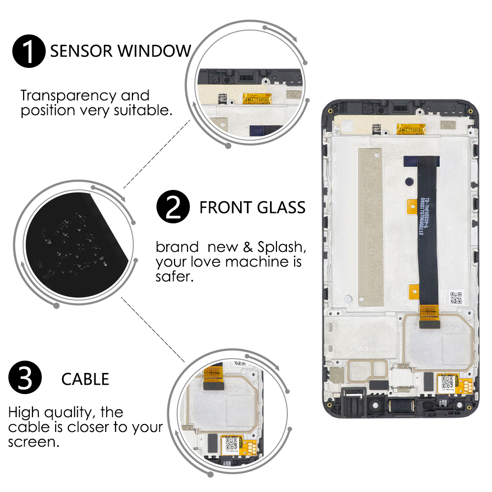 Ã‰cran tactile LCD de remplacement, 5.5 pouces, pour ASUS Zenfone 3 Max ZC553KL X00esse, outils gratuits n° 3