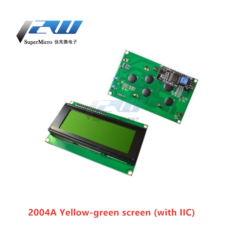 Ã‰cran LCD 5V, 1 piÃ¨ce, bleu/jaune-vert, 1602A/2004A/12864B, avec rÃ©tro-Ã©clairage, IIC/I2C n° 5