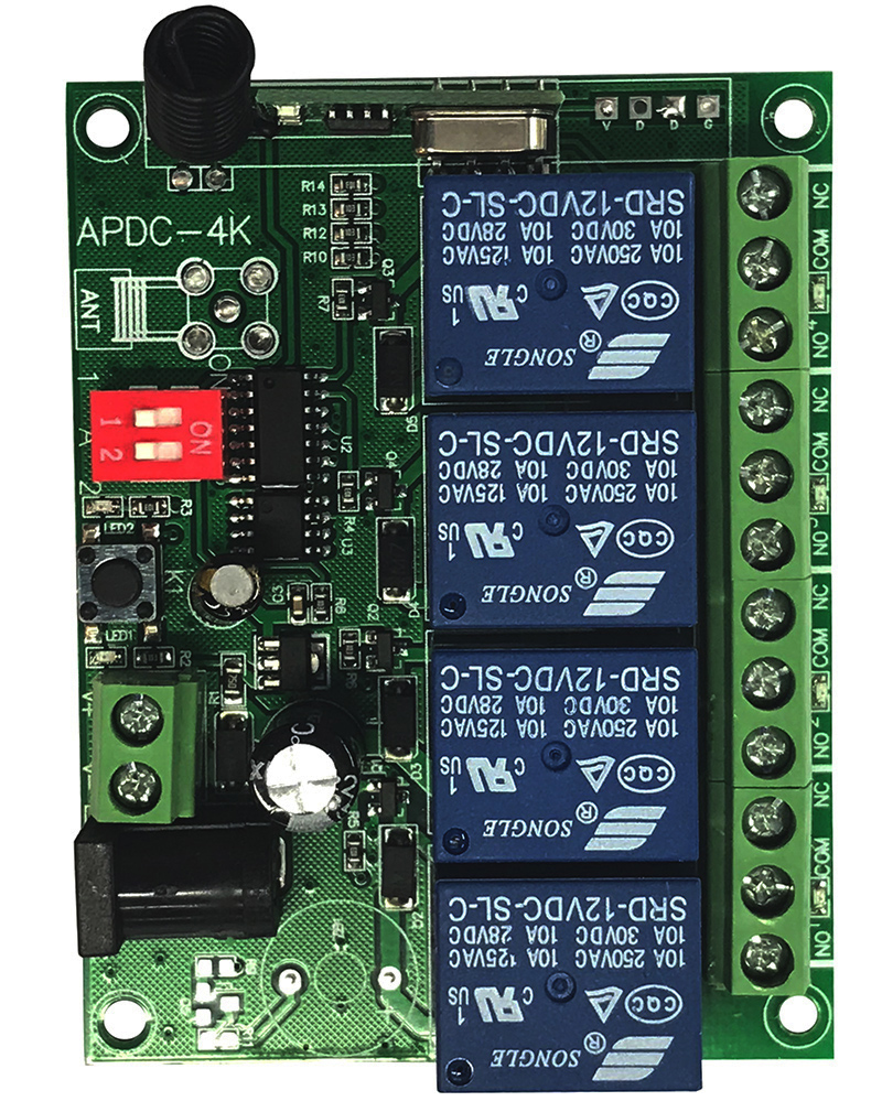 Smart â€“ commutateur rÃ©cepteur + Ã©metteur sans fil, 4 canaux, relais sans fil, tÃ©lÃ©commande RF, DC 12V 24V 10A 433 MHz 4CH 4 CH n° 5