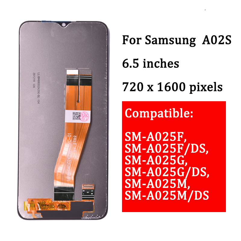 Ã‰cran tactile LCD avec chÃ¢ssis, 6.5 pouces, pour Samsung Galaxy A02s A025, Original pour Samsung SM-A025F A025G n° 2