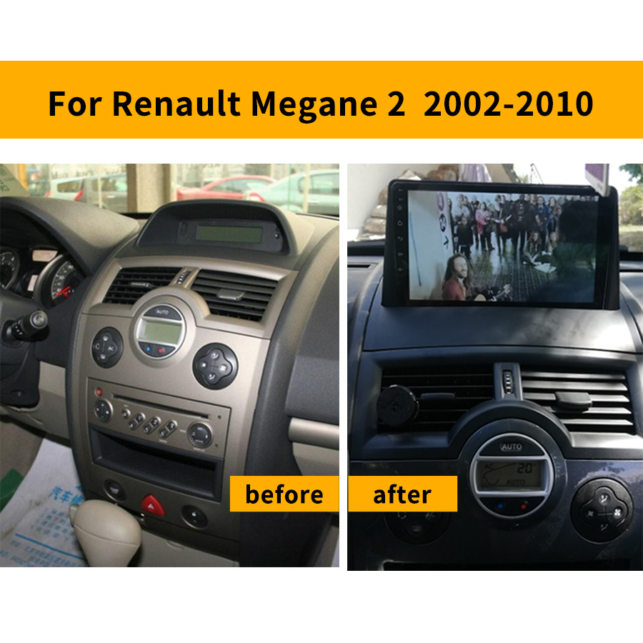 Autoradio Android 13, Navigation GPS, Lecteur Bt, StÃ©rÃ©o, Ã‰cran 9 Pouces, 2 DIN, UnitÃ© Centrale pour Voiture Renault Megane 2 (2008, 2009, 2010) n° 1