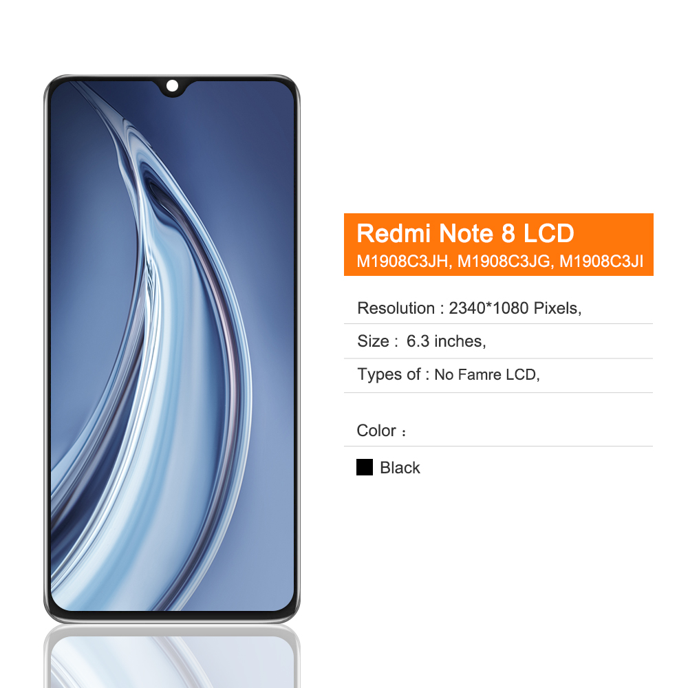 Ã‰cran tactile LCD de remplacement, 6.3 pouces, pour Xiaomi Redmi Note 8 M1908C3JH, M1908C3JG, original n° 2