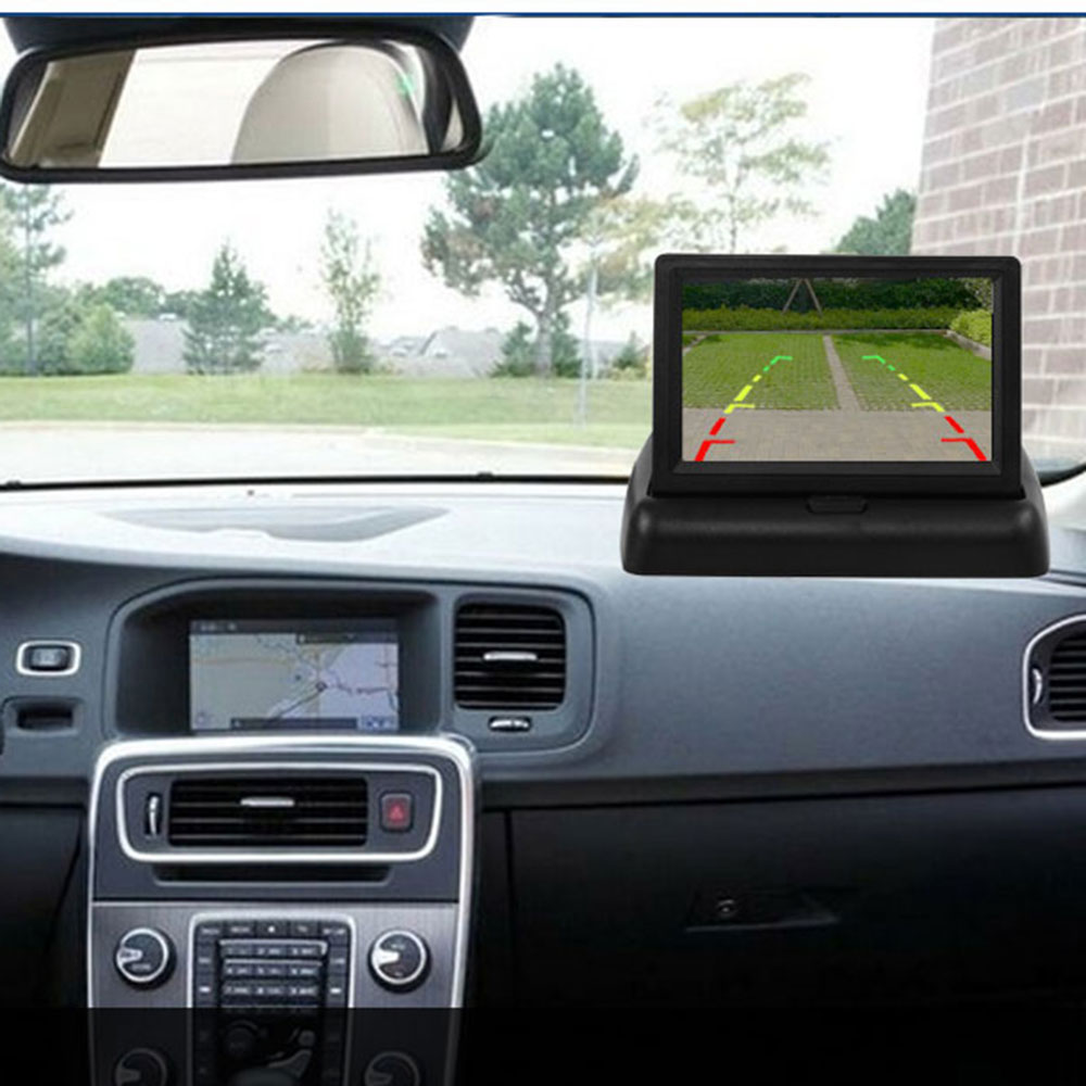 Ã‰cran de Moniteur de Voiture Pliable TFT LCD, 4.3 ou 5 Pouces, Miroir HD pour CamÃ©ra de Rectransistors n° 4