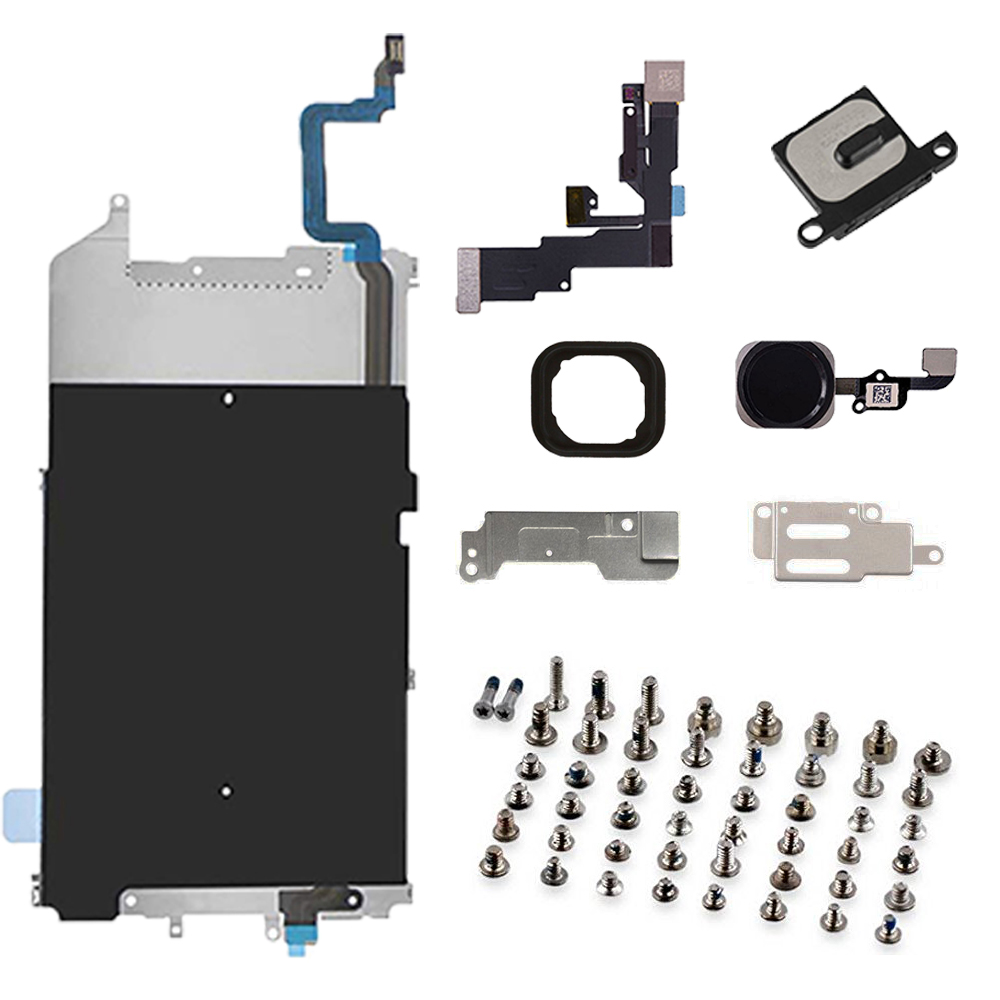 PiÃ¨ces de rÃ©paration pour Ã©cran LCD complet, Kit de vis de cÃ¢ble flexible avec camÃ©ra avant et haut-parleur, bouton accueil, pour iPhone 6 6p 6s 6sP 7 7P 8 8 Plus n° 6