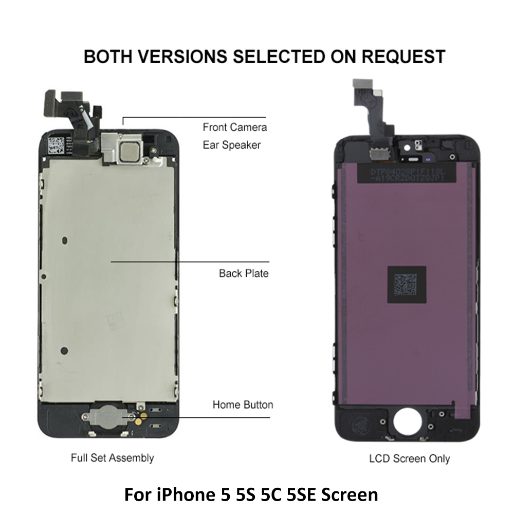 Ã‰cran tactile LCD de remplacement pour Apple iPhone 5, 5S, 5C, SE, ensemble complet n° 4