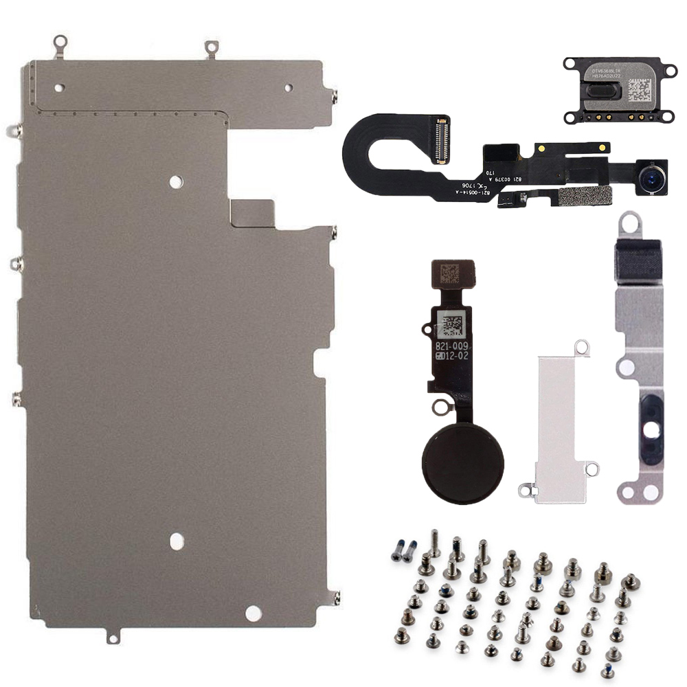 PiÃ¨ces de rÃ©paration pour Ã©cran LCD complet, Kit de vis de cÃ¢ble flexible avec camÃ©ra avant et haut-parleur, bouton accueil, pour iPhone 6 6p 6s 6sP 7 7P 8 8 Plus n° 4