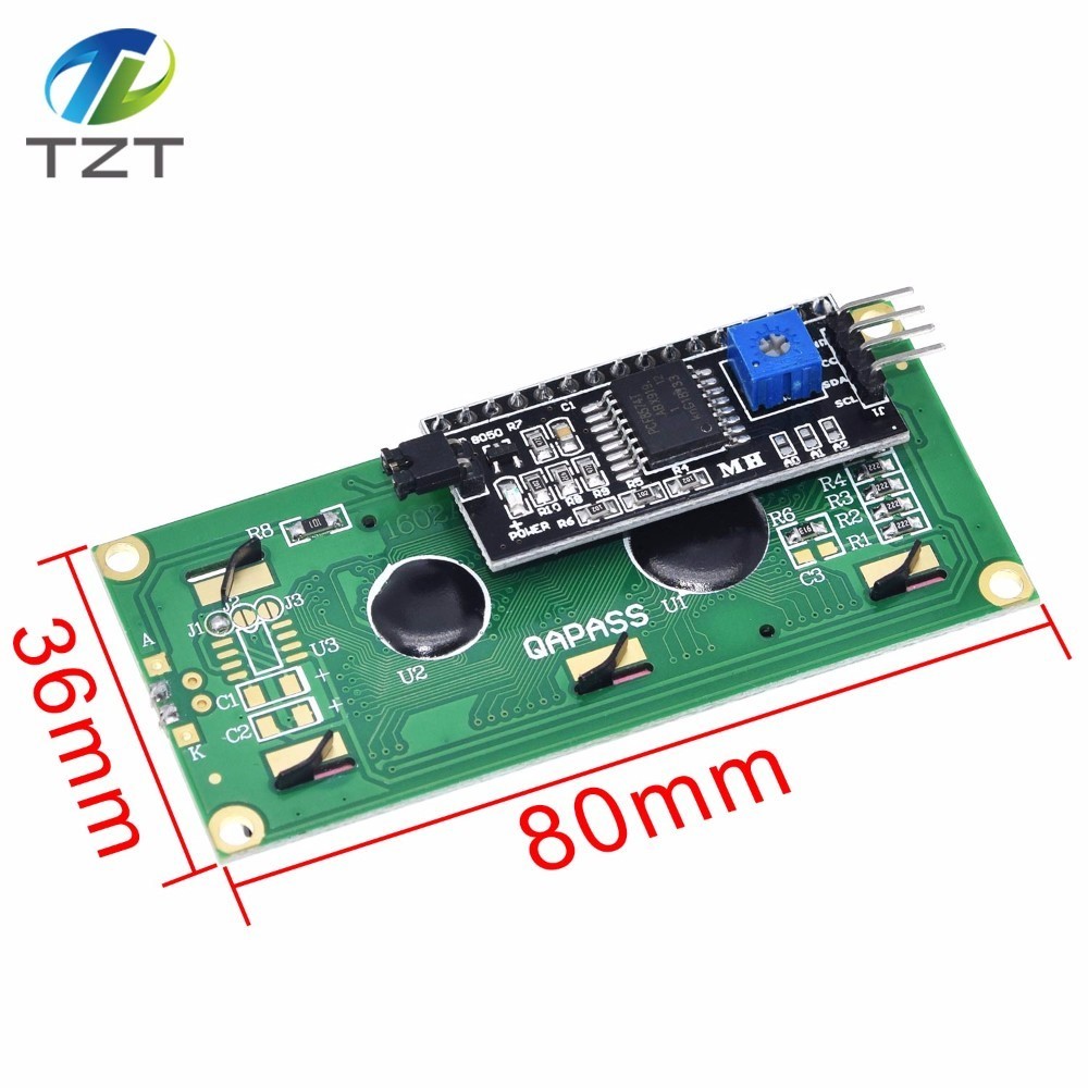 Ã‰cran LCD bleu et vert IIC/I2C pour Ardu371602, module UNO r3 mega2560 hospit1602 hospit1602 + I2C, 1602 n° 2