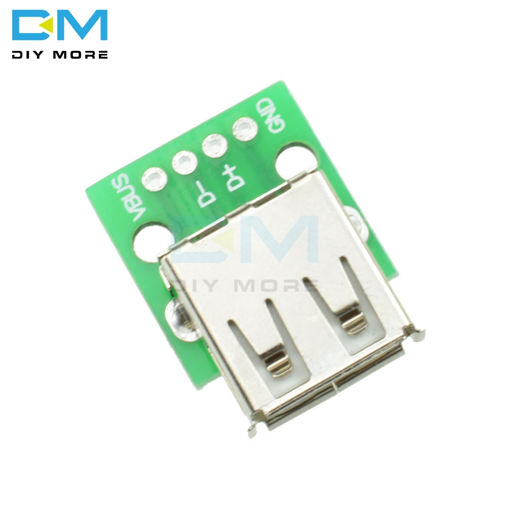 Module convertisseur USB femelle Type A vers DIP 2.54MM, 5 piÃ¨ces, adaptateur de carte PCB pour Arduino n° 3